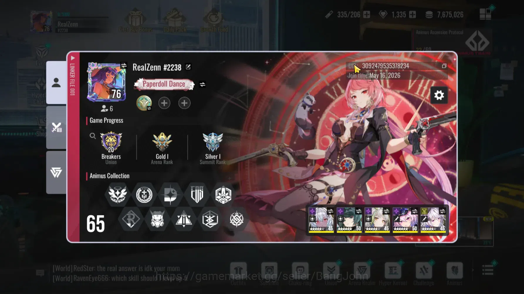 Etheria: Restart Accounts GLOBAL | Lvl 76 | 28 SSR Char | MC Male + Costume image 1