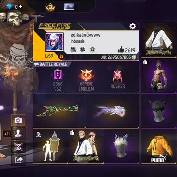 Free Fire Accounts INDONESIA - AKUN GANTENG DANA PELAJAR - BUNDLE IDAMAN - BERKUALITAS