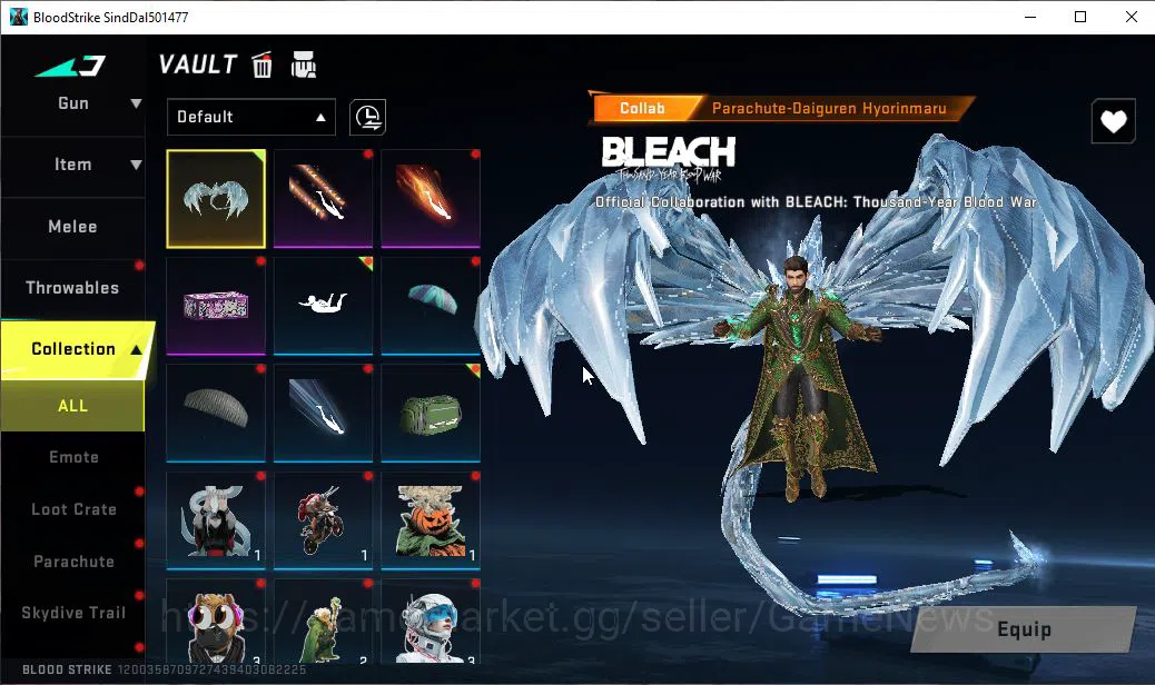 Blood Strike Accounts ASIA|Melee Katar-Claw Of Oblivion|COLLAB Bleach Et image 14