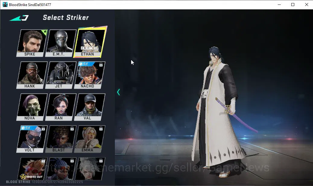 Blood Strike Accounts ASIA|Melee Katar-Claw Of Oblivion|COLLAB Bleach Et image 8