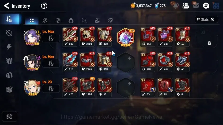 Epic Seven Accounts Starter GLOBAL UnVerif|New Era|3 ML(Rhiana& Lucie,Belian,US Choux)+Tenebria,Landy,etc|Poh ON|1 K 13