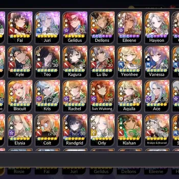 Seven Knights Re:Birth Accounts Global|Full EX7(RosieTC2,MeliaTC2,JuriTC0,GelidusTC0,FaiTC0)|54TC6(Rian,Sung