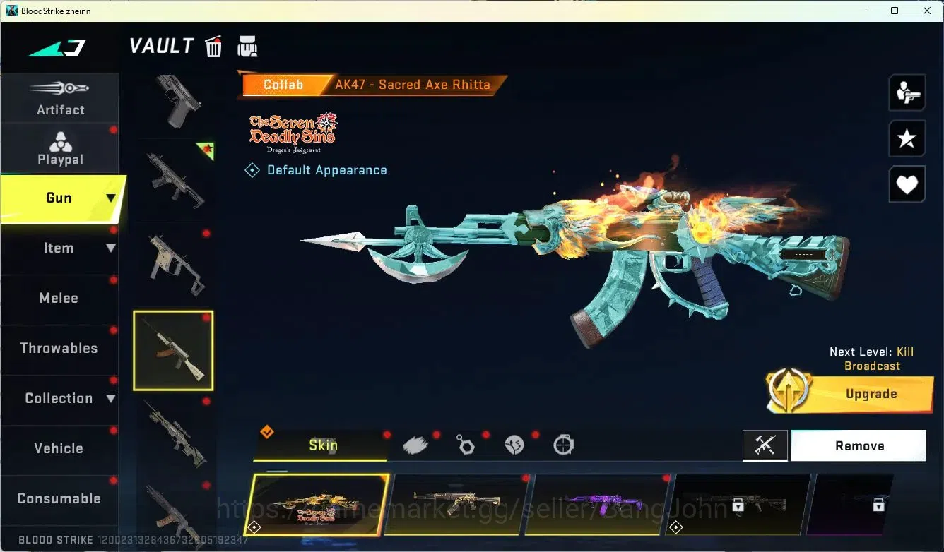 Blood Strike Accounts ASIA | 4 7DS: AK47,M700,Kar98K,QBZ95 | 2 AOT: KAG- image 6