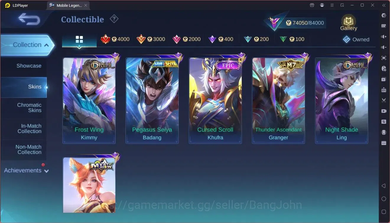 Mobile Legends: Bang Bang Accounts Collector Global|Hero 133|Skin 256|Renowned|Prime Granger|Naruto GS|Sanrio Floryn|TFM 14