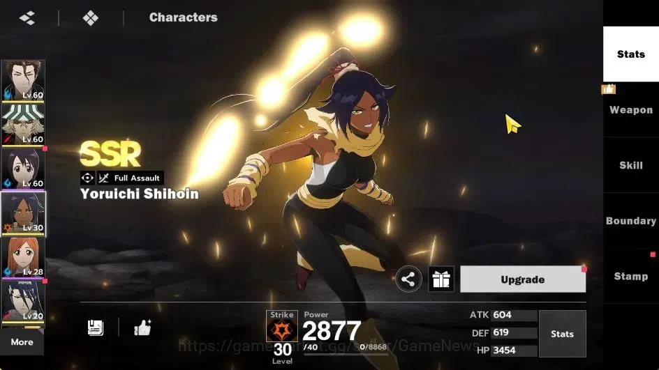 BLEACH: Soul Resonance Accounts NUVERSE SEA|Lvl 40|4 SSR|3 Sign|(Sosuke Aizen B1,Kisuke Urahara)+Stamp,Yoruichi,Byakuya|Log 12