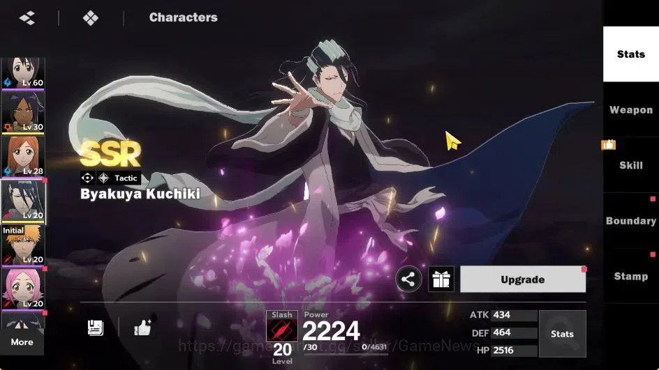 BLEACH: Soul Resonance Accounts NUVERSE SEA|Lvl 40|4 SSR|3 Sign|(Sosuke Aizen B1,Kisuke Urahara)+Stamp,Yoruichi,Byakuya|Log 14