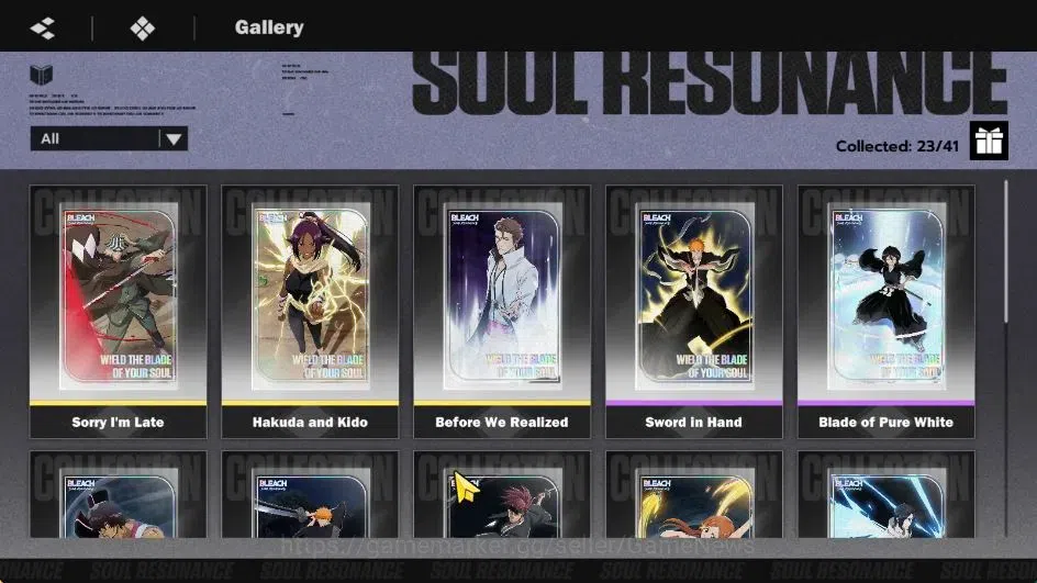 BLEACH: Soul Resonance Accounts NUVERSE SEA|Lvl 40|4 SSR|3 Sign|(Sosuke Aizen B1,Kisuke Urahara)+Stamp,Yoruichi,Byakuya|Log 2