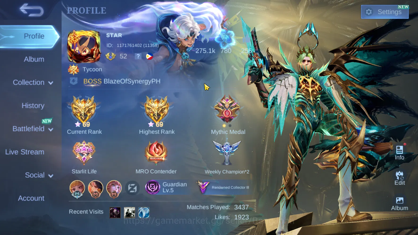 Mobile Legends: Bang Bang Accounts Hero 94 | Skin 237 | Spek Cewe | Prime Granger | A image 1