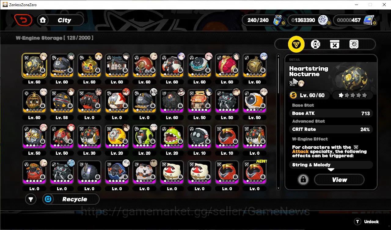 Zenless Zone Zero Accounts ASIA|IK 59|14 Limit,3 Prem Team,3 VoidHunter[(Miya image 9