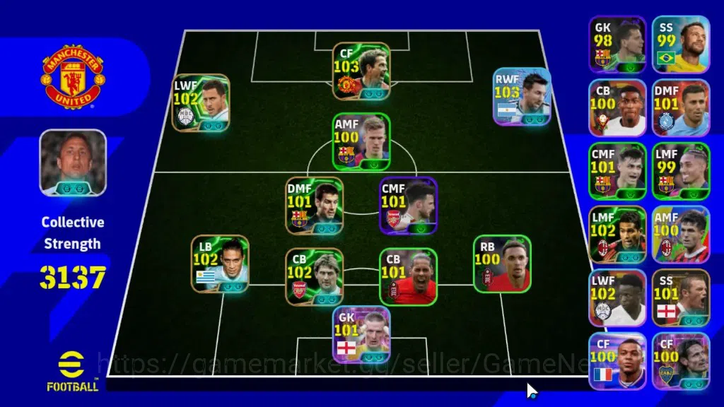 eFootball Accounts Legends & Iconic Players Android|BigTime Diego Forlan,Shunsuke Nakamura|9 Epic Caceres,Owen,Rooney,Pep 1
