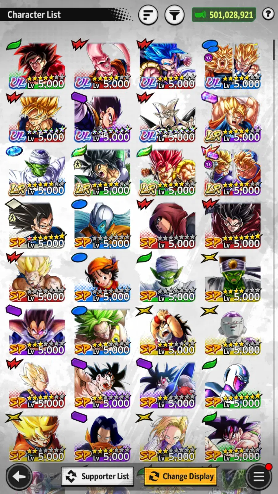 Dragon Ball Legends Accounts High-End Android | Lvl 164|Ready PVP|501M Total Power|5 LR|7 UL|LR S Vegito,FWK Piccolo Etc |UL 20