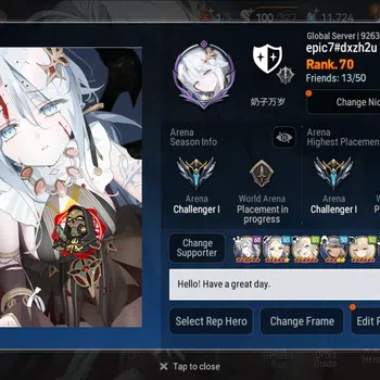 Epic Seven Accounts Mid-Tier Global Unverif |15 ML(B Arunka,LOT Scales,Salome,F Cecillia,BM Haste, Etc)|PoH+Bless ON|SS