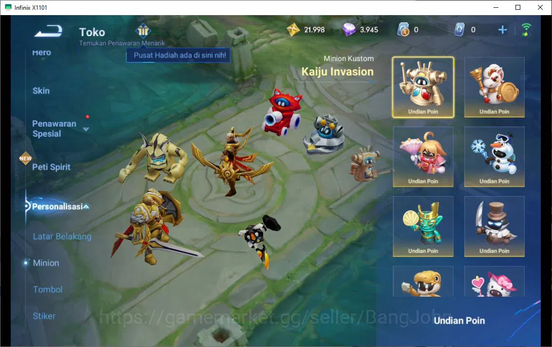 Honor of Kings Accounts GLOBAL|67HR|43SK|PRECIOUS=SUN CE|GM=GAN AND MO|WOR image 7