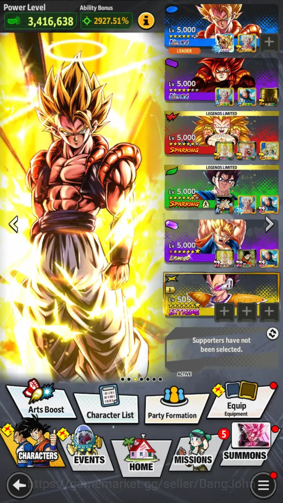 Dragon Ball Legends Accounts High-End Android| Lvl 159|122M Total Power|19 CC|1 LR|7 UL|LR S Vegito|UL S Gogeta,KID,SS4 12
