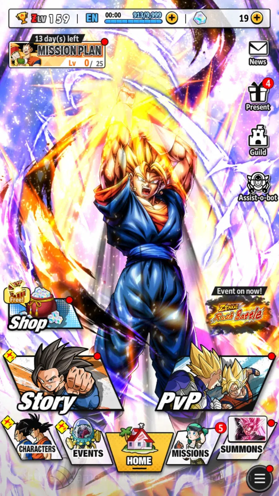 Dragon Ball Legends Accounts High-End Android| Lvl 159|122M Total Power|19 CC|1 LR|7 UL|LR S Vegito|UL S Gogeta,KID,SS4 13