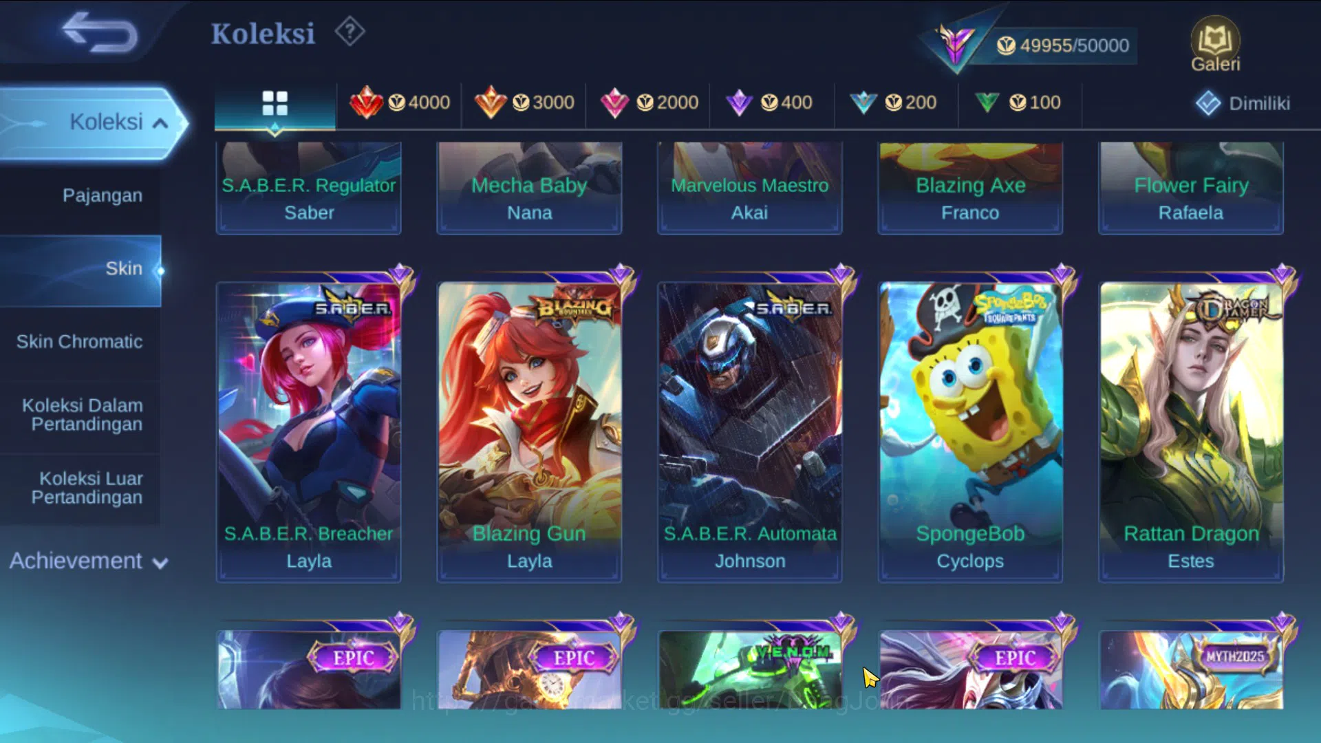 Mobile Legends: Bang Bang Accounts Global Hero 100, Skin 195, Emblem All Max | Prime  image 10