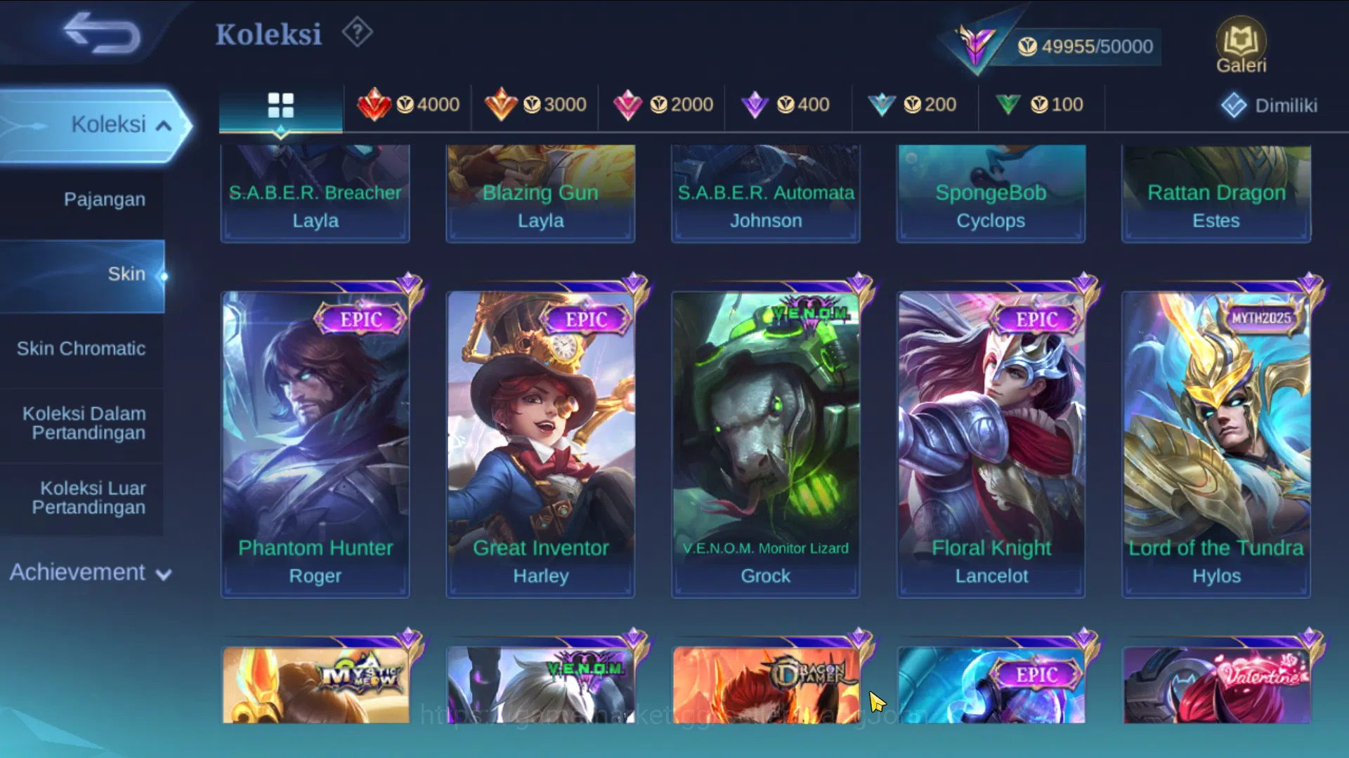 Mobile Legends: Bang Bang Accounts Global Hero 100, Skin 195, Emblem All Max | Prime  image 11