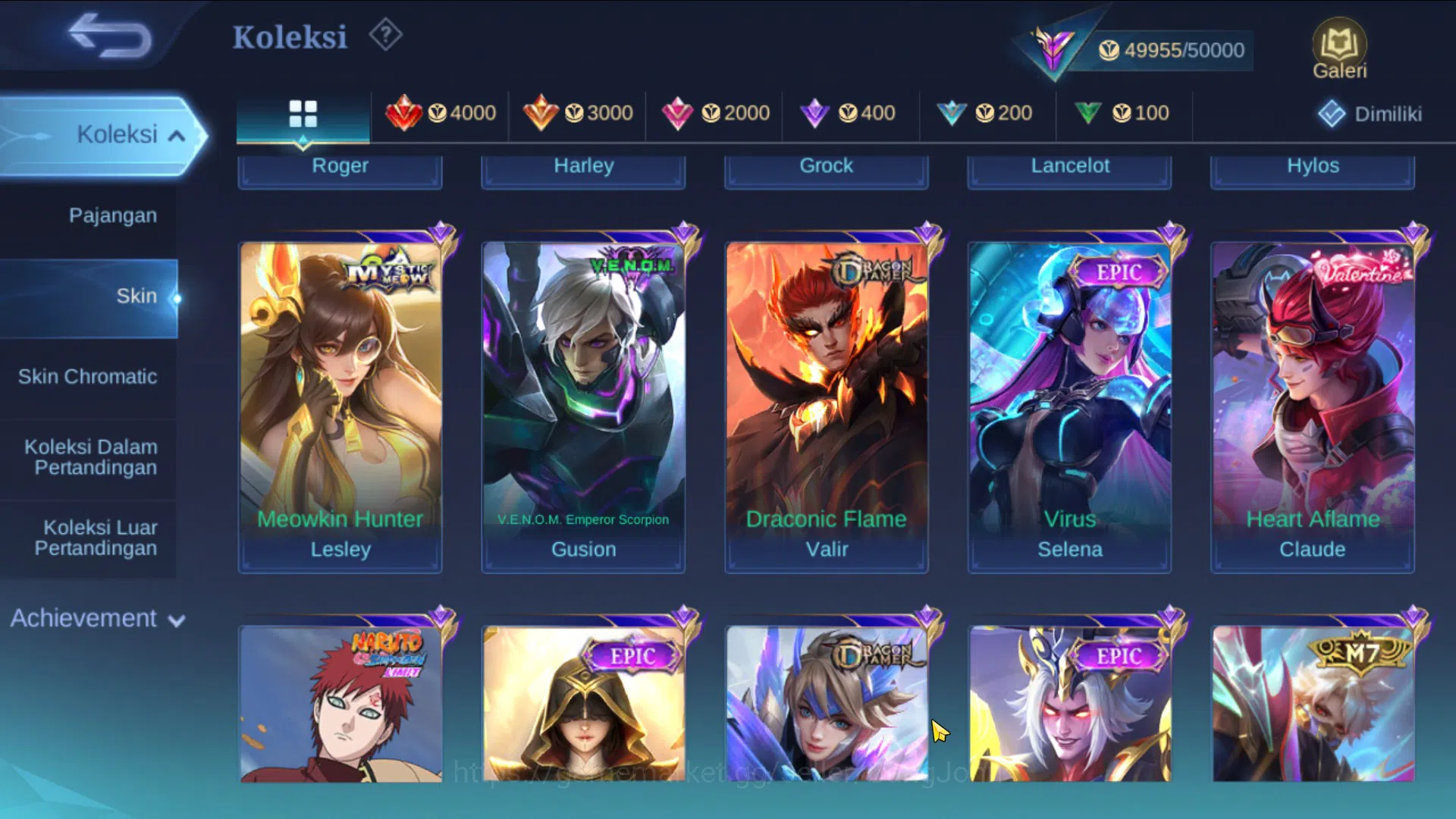 Mobile Legends: Bang Bang Accounts Global Hero 100, Skin 195, Emblem All Max | Prime  image 12