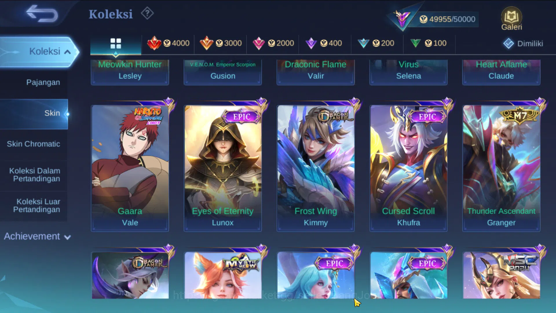 Mobile Legends: Bang Bang Accounts Global Hero 100, Skin 195, Emblem All Max | Prime  image 13