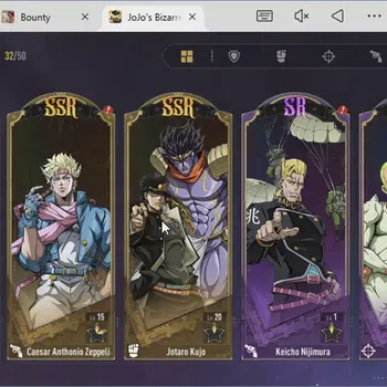 JoJo’s Bizarre Adventure: All Star Battle R Accounts America | 3SSR | Jotaro K, Caesar B1, Giorno G | Selector On | GUEST