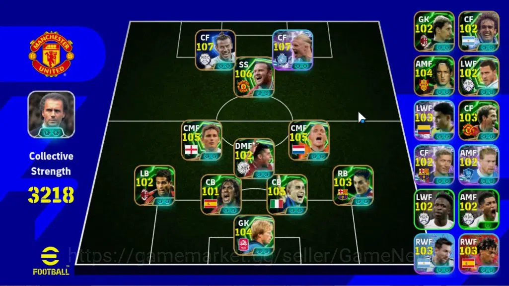 eFootball Accounts Legends & Iconic Players Android|BigTime Gareth Bale,ShowTime Erling Haaland,Epic W Rooney,Wesley 1