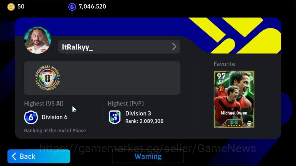 eFootball Accounts Legends & Iconic Players Android|BigTime Gareth Bale,ShowTime Erling Haaland,Epic W Rooney,Wesley 12