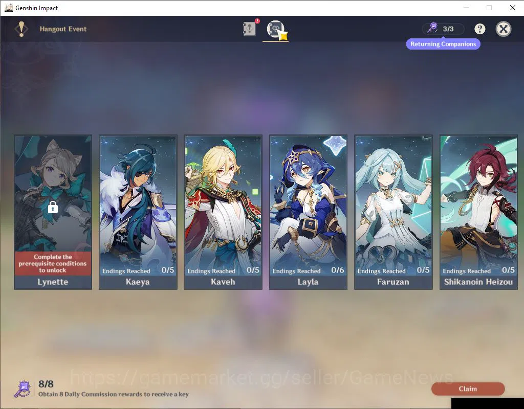 Genshin Impact Accounts ASIA|AR 58|7 Limited+6(*5Weapon)|Ayato+sign,Raiden image 14