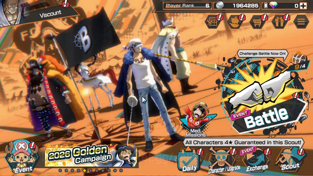 One Piece Bounty Rush Accounts Global|6EX|Fire Emperor Sabo,WI Law,5Elder Nusjuro image 1