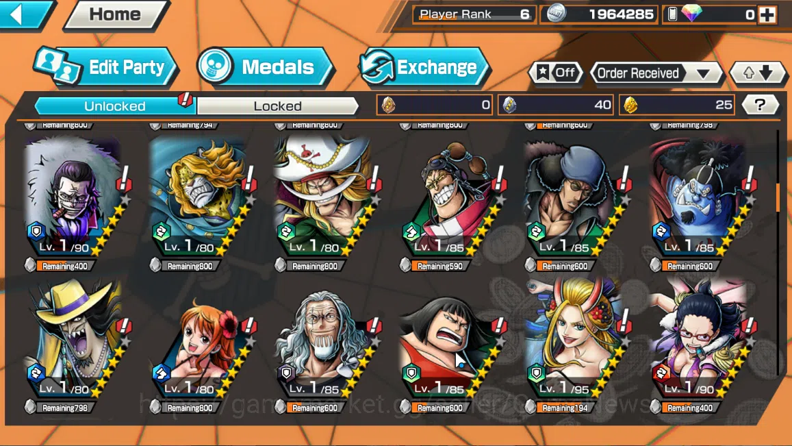 One Piece Bounty Rush Accounts Global|6EX|Fire Emperor Sabo,WI Law,5Elder Nusjuro image 12