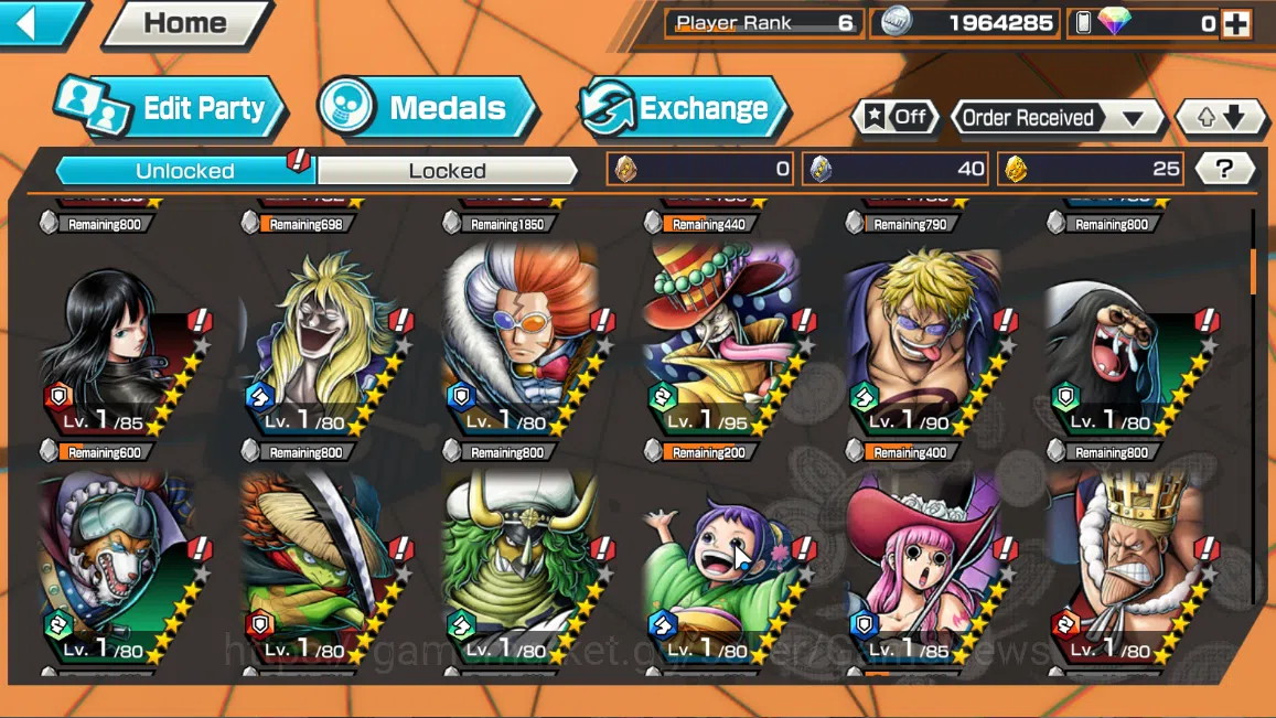 One Piece Bounty Rush Accounts Global|6EX|Fire Emperor Sabo,WI Law,5Elder Nusjuro image 13