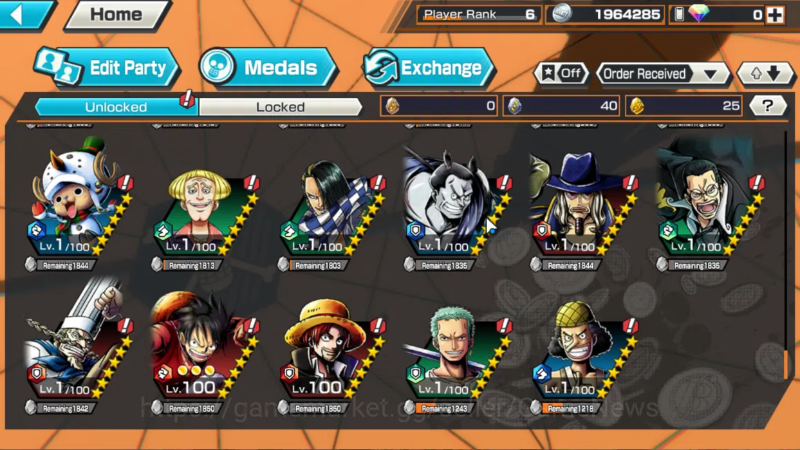One Piece Bounty Rush Accounts Global|6EX|Fire Emperor Sabo,WI Law,5Elder Nusjuro image 6
