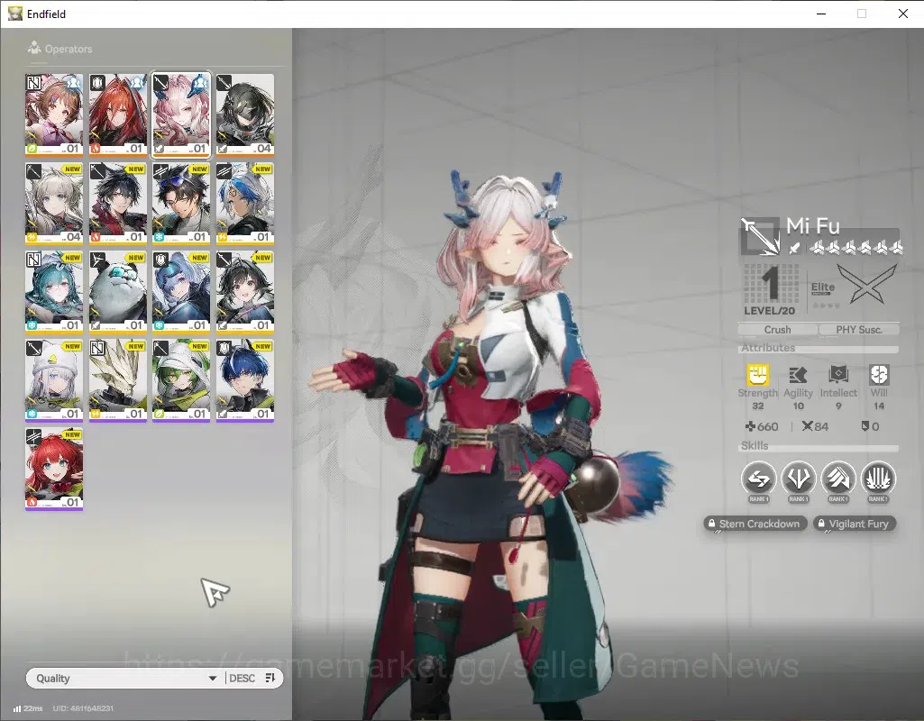 Arknights: Endfield Accounts ASIA | Starter with Selector OP | Mi Fu | Ardelia+ image 2