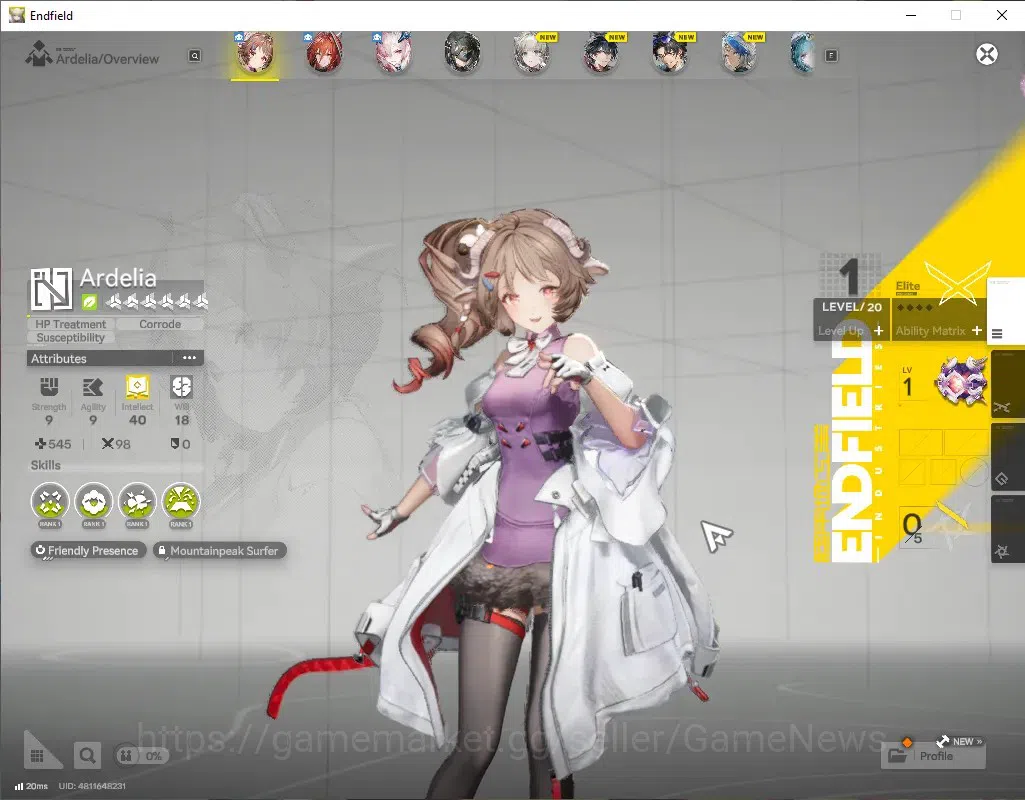 Arknights: Endfield Accounts ASIA | Starter with Selector OP | Mi Fu | Ardelia+ image 4