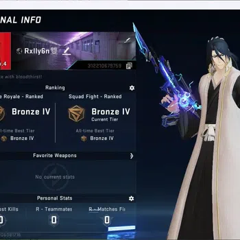 Blood Strike Accounts Collab Skin ASIA | BLEACH Striker: Byakuya Kuchiki | ULTRA: QBZ95-Endless |4 BLEACH Chests | More
