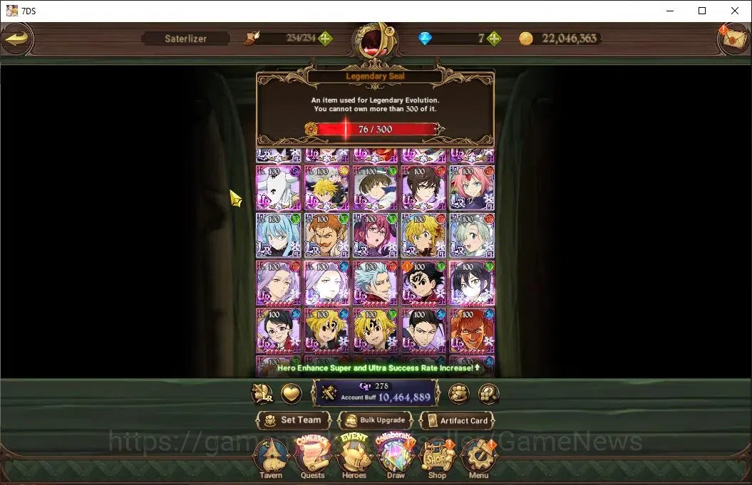 The Seven Deadly Sins: Grand Cross Accounts Asia|10,4M CC|7 LR+13 UR+Many Collab|Truth,DL Rimu image 4