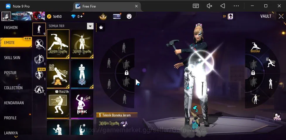 Free Fire Accounts Indonesia|Ak47 Blue Flame Draco Lv 5,SCAR Megalodo image 8