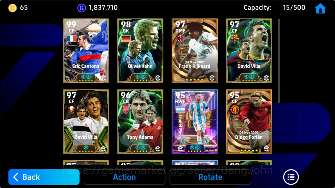eFootball Accounts Powwr 3126 |david villa blitz cruler , eric canton image 4