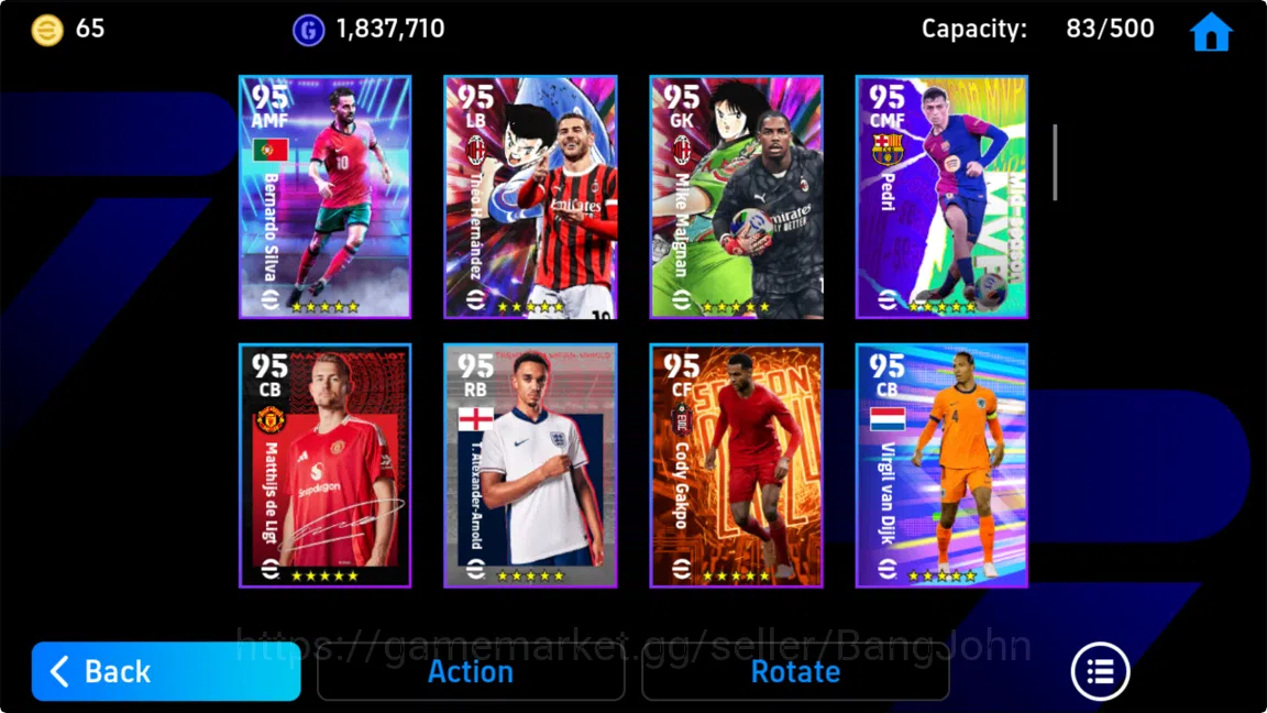 eFootball Accounts Powwr 3126 |david villa blitz cruler , eric canton image 7