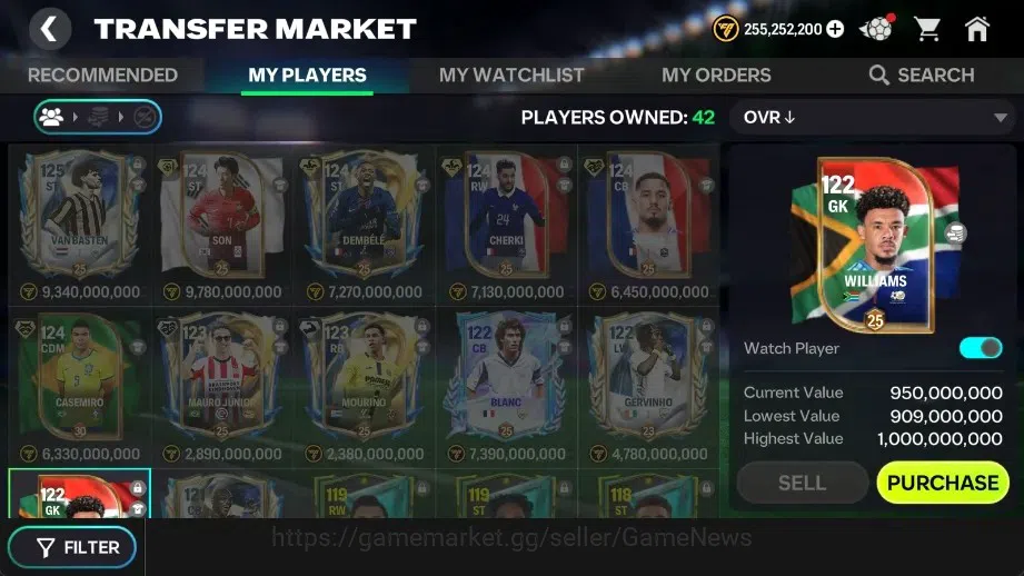 EA SPORTS FC Mobile Accounts OVR 126/64B Value, Max Badge|Starting 11 Full EVO( image 16