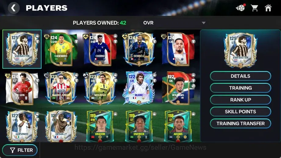 EA SPORTS FC Mobile Accounts OVR 126/64B Value, Max Badge|Starting 11 Full EVO( image 7