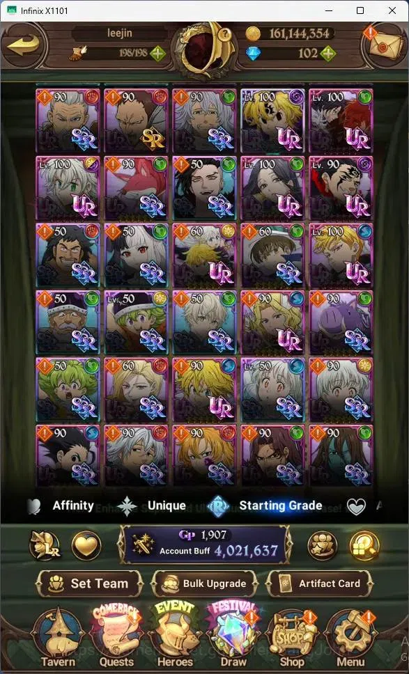 The Seven Deadly Sins: Grand Cross Accounts GLOBAL|4M CC| LR Mesis MAX| UR Menor 2/6,KOP Trist image 4
