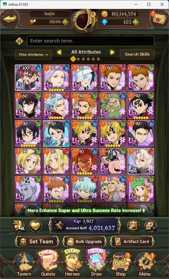 The Seven Deadly Sins: Grand Cross Accounts GLOBAL|4M CC| LR Mesis MAX| UR Menor 2/6,KOP Trist image 5