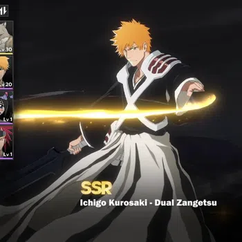 BLEACH: Soul Resonance Accounts NUVERSE SEA|Lv 25|3 SSR|Ichigo Dual Zangetsu & Tosen + Signature,Sajin|4k SJ,12 LGT,53 GT,6