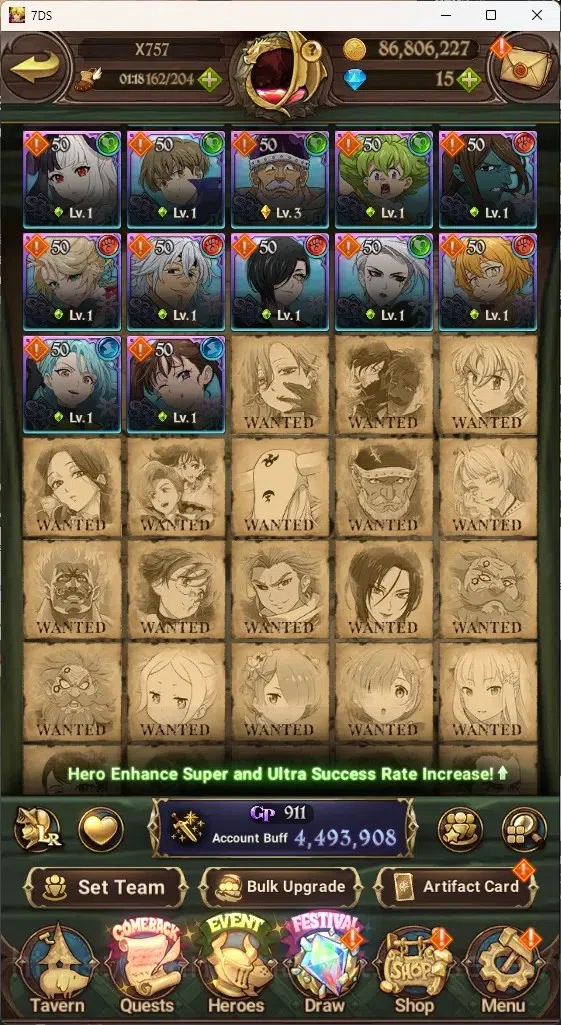 The Seven Deadly Sins: Grand Cross Accounts ASIA|4,4M CC|70 LS+Selector Box|3 LR+6UR+Many Cola image 12