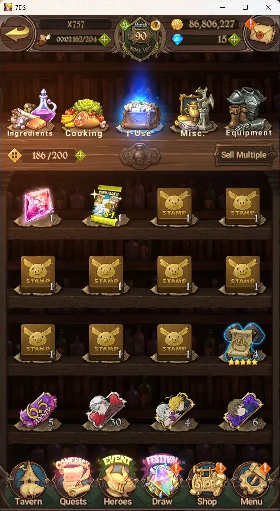The Seven Deadly Sins: Grand Cross Accounts ASIA|4,4M CC|70 LS+Selector Box|3 LR+6UR+Many Cola image 18