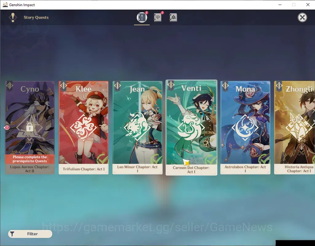 Genshin Impact Accounts ASIA|AR 57|6 Limited + 4(*5 Weapon)|Columbina+Sign image 19