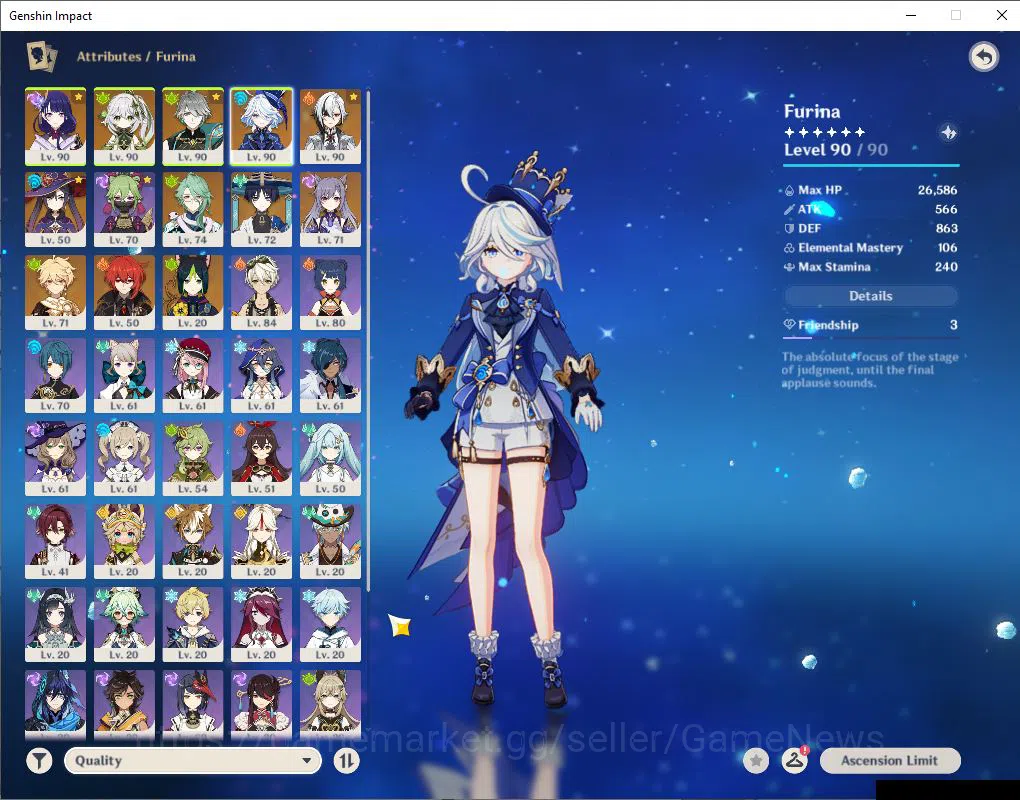 Genshin Impact Accounts Asia|AR 55 |7 Limited+2(*5WEP)|WandererC1,Riaden,N image 3