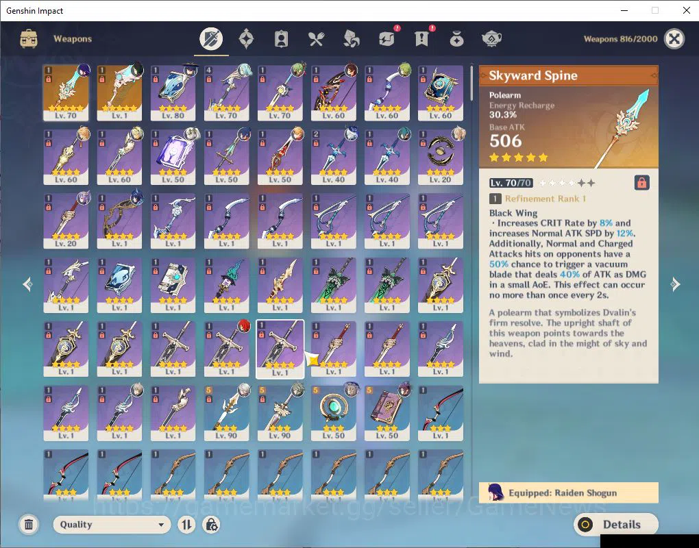Genshin Impact Accounts Asia|AR 55 |7 Limited+2(*5WEP)|WandererC1,Riaden,N image 5