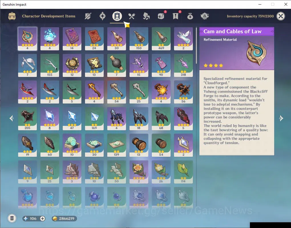 Genshin Impact Accounts Asia|AR 55 |7 Limited+2(*5WEP)|WandererC1,Riaden,N image 7