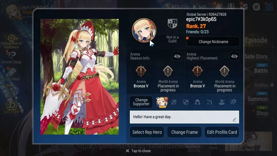 Epic Seven Accounts Global|UnVerif|2 ML (Rhianna&Luciel, Blood Moon Ha image 2